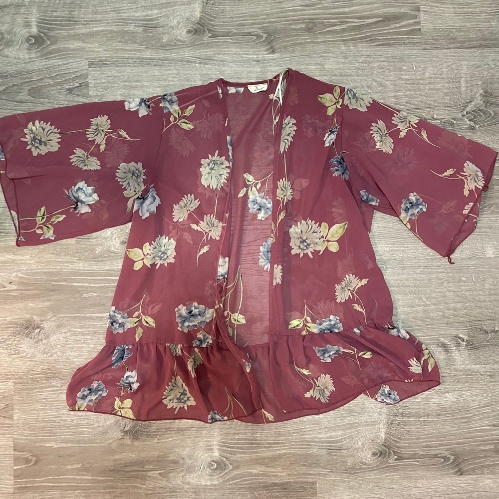 Pink Floral Kimono